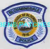 OHIO,BLOOMINGDALE POLICE 1 NOT SURE ABOUT THIS SINCE OHIO DOES NOT HAVE BOROUGHS